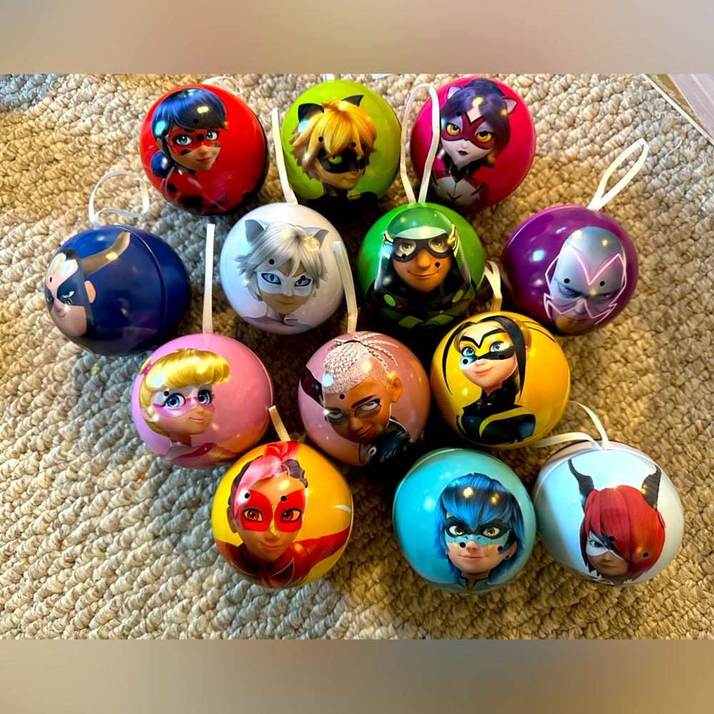 Lot of miraculous ladybug mira ball Ornaments